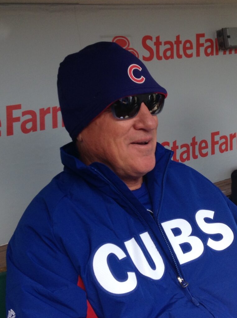 Manager Jim Essian of the Chicago Cubs looks on during an Major